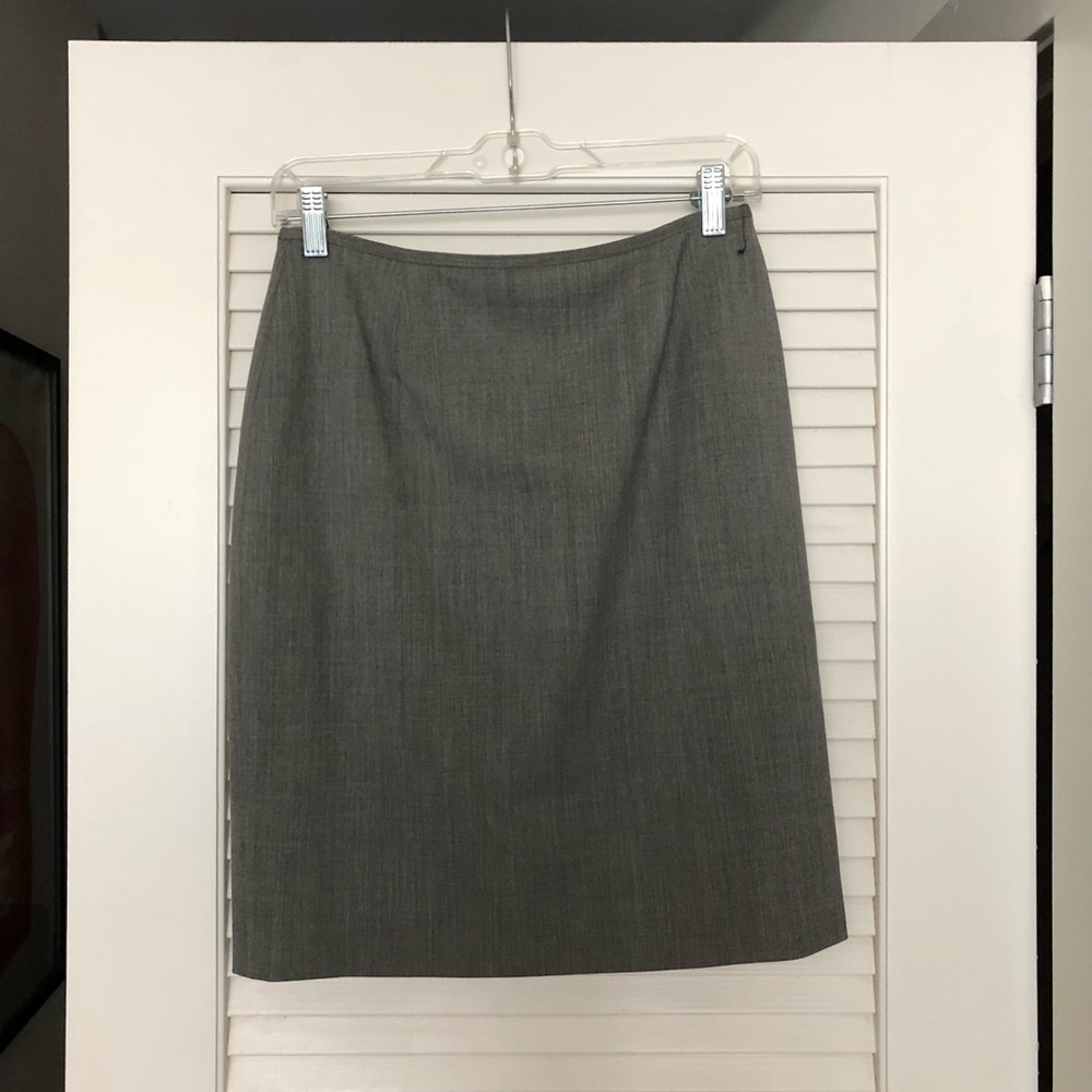 Lafayette148 Gray Suiting Skirt